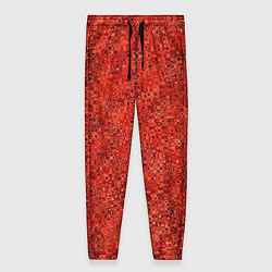 Женские брюки Морковный красный текстурированный узоры
