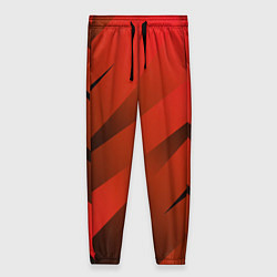 Женские брюки Красно-коричневый абстрактные полосы