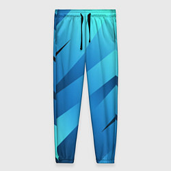 Женские брюки Сине-голубой абстрактные полосы