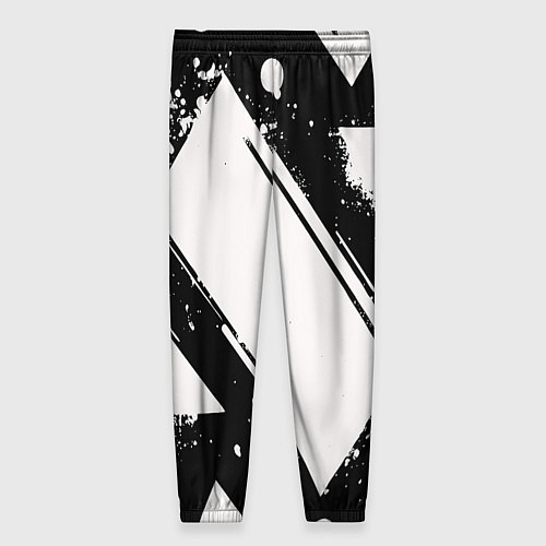 Женские брюки Color black white / 3D-принт – фото 2