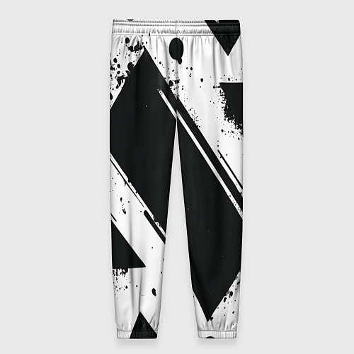 Женские брюки Color black white / 3D-принт – фото 2