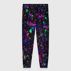 Женские брюки Чёрный с разноцветными брызгами