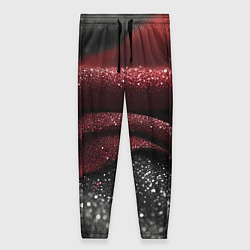 Брюки женские Черно-красная волнистая текстура, цвет: 3D-принт