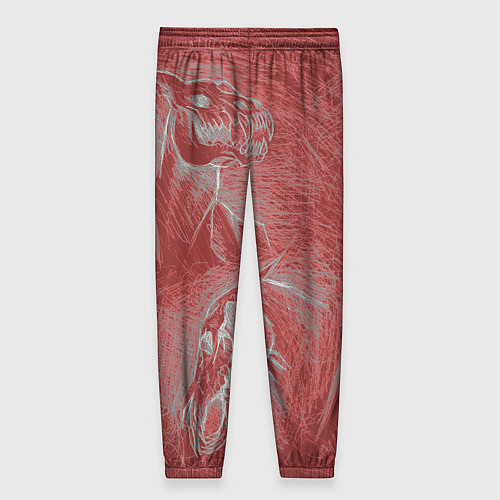 Женские брюки Черепа лошадей - эскиз / 3D-принт – фото 2