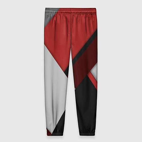 Женские брюки Color black red grey / 3D-принт – фото 2