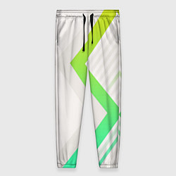 Женские брюки Color white line green