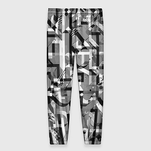 Женские брюки Серый объёмный эффект / 3D-принт – фото 2