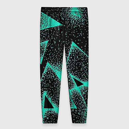 Женские брюки The triangle is light blue / 3D-принт – фото 2