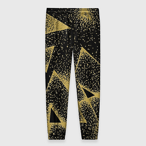 Женские брюки Triangle yellow with dots / 3D-принт – фото 2