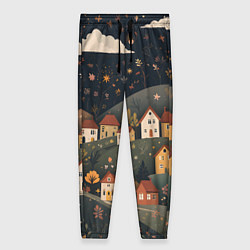 Брюки женские Сказочный городок, цвет: 3D-принт