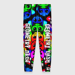 Брюки женские Geometry dash neon gradient, цвет: 3D-принт