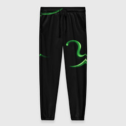 Брюки женские The color is light green abstraction, цвет: 3D-принт