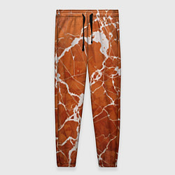 Женские брюки Темно-оранжевый мрамор