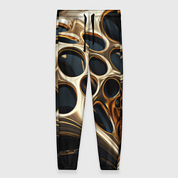 Женские брюки Черно-золотая абстракция