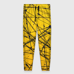 Женские брюки Черные штрихи на желтом