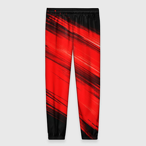 Женские брюки Красные мазги краски на черном / 3D-принт – фото 2