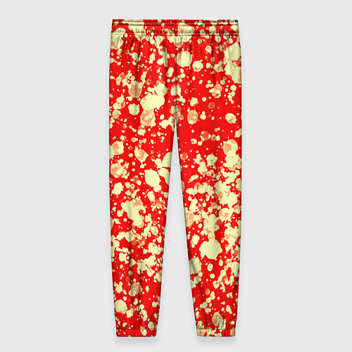 Женские брюки Пятнистый красно-жёлтый / 3D-принт – фото 2