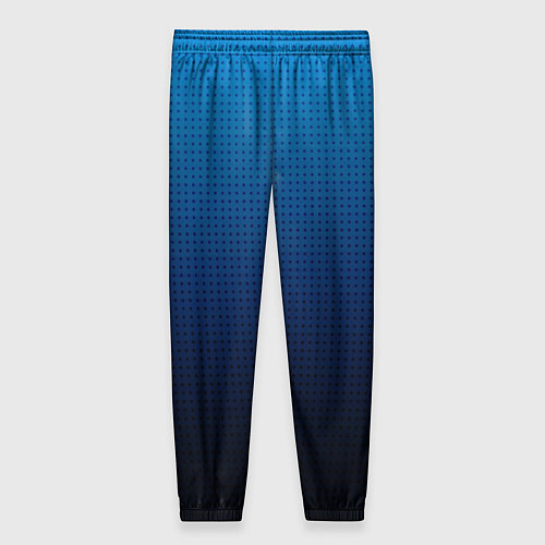 Женские брюки Из голубого в чёрный градиент с точками / 3D-принт – фото 2