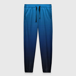 Женские брюки Из голубого в чёрный градиент с точками