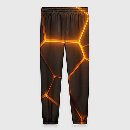 Женские брюки Оранжевое свечение текстура / 3D-принт – фото 2