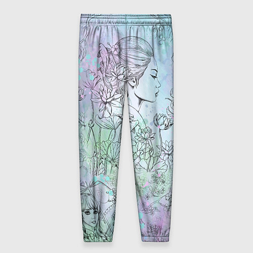 Женские брюки Скетч японские дорамы / 3D-принт – фото 2