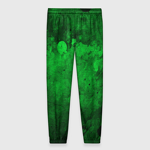 Женские брюки Абстракция - green acid stains / 3D-принт – фото 2