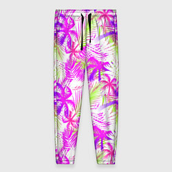 Брюки женские Palm tree pink, цвет: 3D-принт