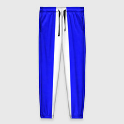 Брюки женские Color white blue line, цвет: 3D-принт