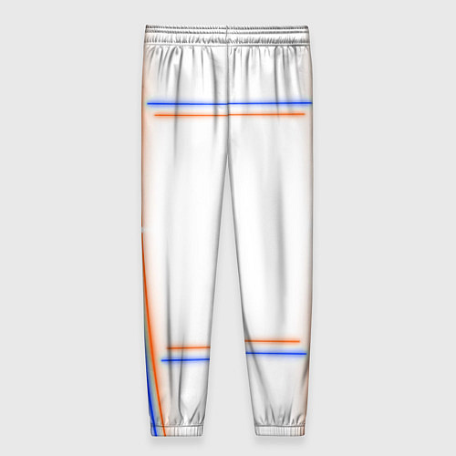 Женские брюки Neon white orange blue / 3D-принт – фото 2