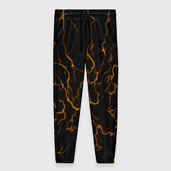 Брюки женские Разряды электричества текстура, цвет: 3D-принт