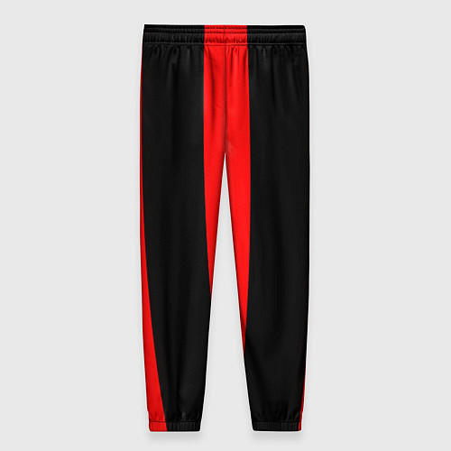 Женские брюки Color black red lines / 3D-принт – фото 2