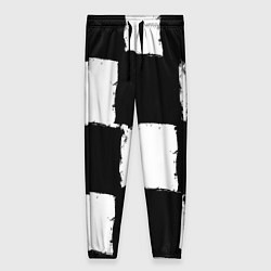 Женские брюки Черные квадраты в виде шахматной доски