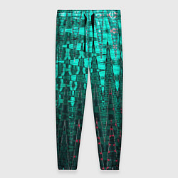 Брюки женские Нефритовый зелёный абстракция, цвет: 3D-принт