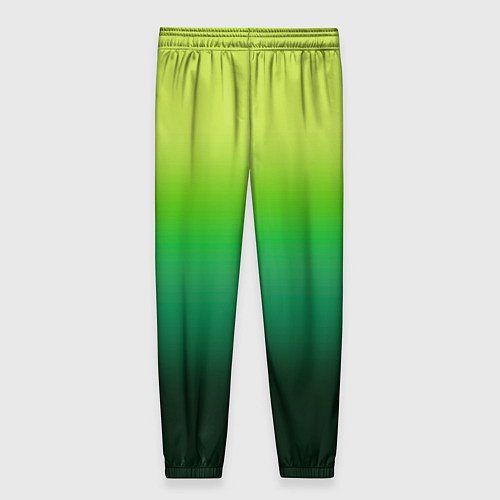 Женские брюки Градиент укропное зеленое омбре / 3D-принт – фото 2