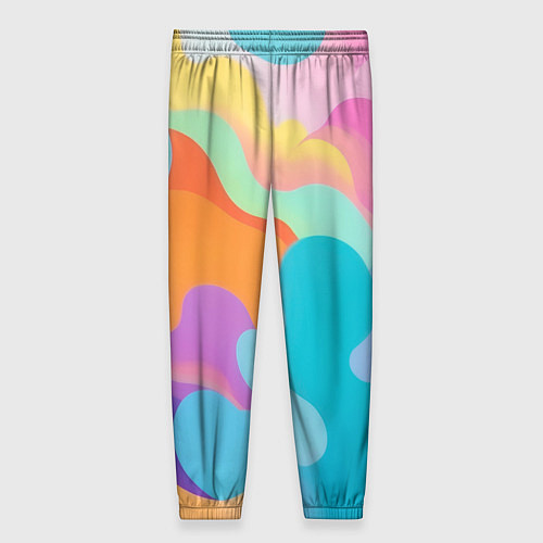 Женские брюки Разноцветные красивые облака / 3D-принт – фото 2
