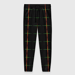 Женские брюки Color black orange green crosses