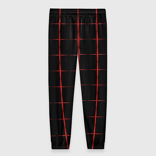 Женские брюки Color black red crosses / 3D-принт – фото 2