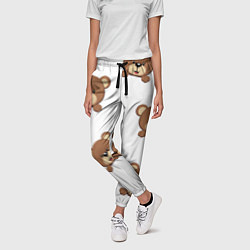 Брюки женские Мордашка мишки, цвет: 3D-принт — фото 2