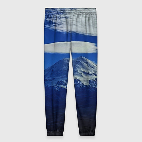 Женские брюки Эльбрус с облаками / 3D-принт – фото 2
