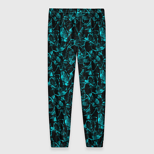 Женские брюки Голубой с черным абстрактный узор / 3D-принт – фото 2