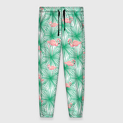 Женские брюки Фламинго и тропики