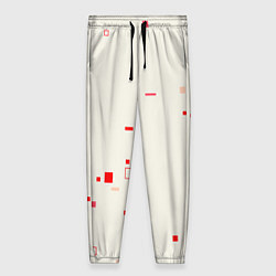 Женские брюки Color white red shapes
