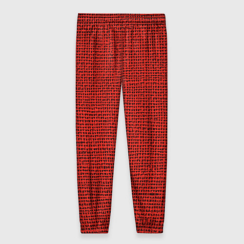 Женские брюки Мешковина красная имитация / 3D-принт – фото 2