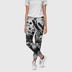 Брюки женские Абстрактная экспрессивная композиция - киберпанк, цвет: 3D-принт — фото 2