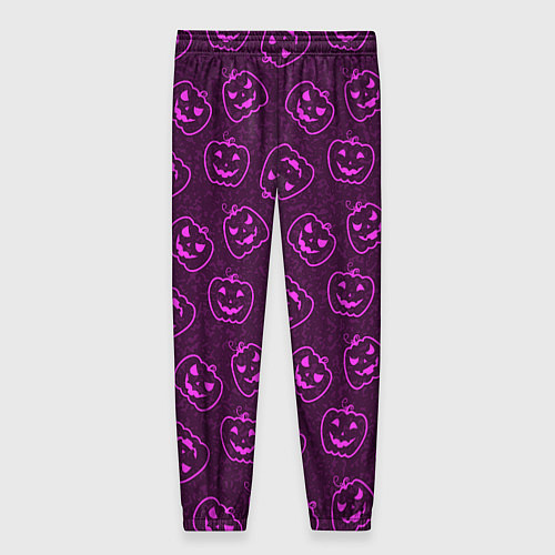 Женские брюки Halloween - паттерн с тыквами / 3D-принт – фото 2