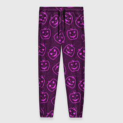 Женские брюки Halloween - паттерн с тыквами