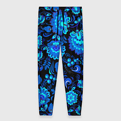 Брюки женские Традиционный русский гжельский узор, цвет: 3D-принт