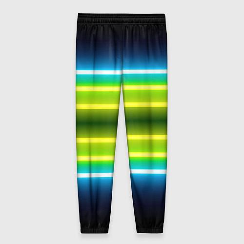 Женские брюки Neon multicolored lines / 3D-принт – фото 2