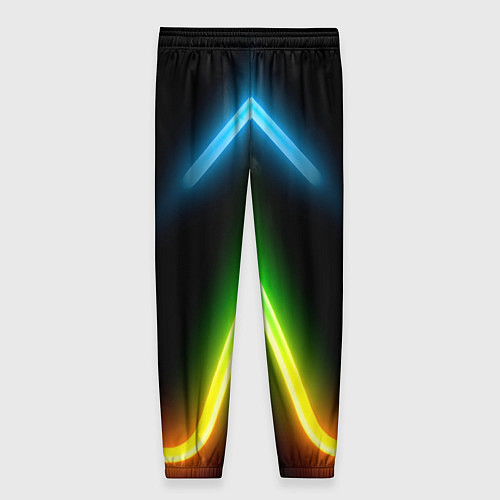Женские брюки Neon multicolored lines / 3D-принт – фото 2