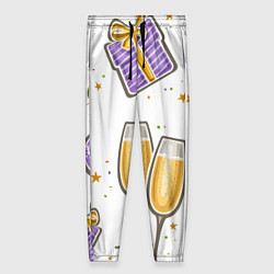 Брюки женские Новогодний вайб, цвет: 3D-принт